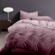 Lenjerie de pat 6 piese finet degrade mov si fucsia pentru pat dublu