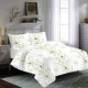 Cearceaf plat pt pat dublu din bumbac, 240x260cm cu fluturi si flori pentru un plus de confort.