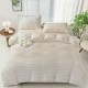 Lenjerie de pat cocolino Line galbena pentru pat dublu, material moale de inalta densitate, ideal pentru sezonul rece.