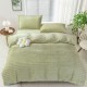 Lenjerie de pat cocolino Line galbena pentru pat dublu, material moale de inalta densitate, ideal pentru sezonul rece.