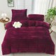 Lenjerie de pat cocolino Line galbena pentru pat dublu, material moale de inalta densitate, ideal pentru sezonul rece.
