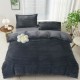 Lenjerie de pat cocolino Line galbena pentru pat dublu, material moale de inalta densitate, ideal pentru sezonul rece.
