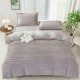 Lenjerie de pat cocolino Line galbena pentru pat dublu, material moale de inalta densitate, ideal pentru sezonul rece.