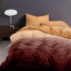 Lenjerie de pat cu elastic finet albastru pastel 6 piese cu cearceaf elastic și 4 fețe de pernă