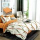 Lenjerie de pat dublu din finet cu elastic, 6 piese, linii ondulate HF6P318