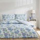 Lenjerie de pat TAC Elira din bumbac 100% ranforce alba cu imprimeu floral elegant