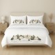 Fata de masa craciun snowy bumbac 100 cu brazi si casute 140x320cm