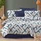 Lenjerie de pat dublu din bumbac 100% creponata cu imprimeu leopard