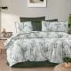 Lenjerie pat dubla creponata bumbac 100% roz ornamental Ralex Pucioasa