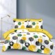 Lenjerie pat dublu finet 6 piese, design cercuri negre M527