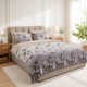 lenjerie de pat dublu cu elastic Rose Harmony cu trandafiri Cotton Pro Pucioasa bumbac ranforce premium model floral roz