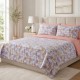 lenjerie de pat dublu cu elastic Rose Harmony cu trandafiri Cotton Pro Pucioasa bumbac ranforce premium model floral roz