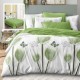 Lenjerie pat dublu finet 6 piese, design cu flori bej M528