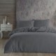 Lenjerie de pat gri, model jacquard creponat, Nazenin Home, 100% bumbac.