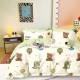 Lenjerie percale bumbac 100% cu imprimeu modern și căței, 4 piese