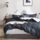 Lenjerie de pat alb-negru cu pătrățele din bumbac percale, fabricata in Romania