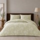 Lenjerie de pat TAC Elira din bumbac 100% ranforce alba cu imprimeu floral elegant