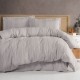 Lenjerie de pat jacquard ranforce, Clasy Home, design dungi - Arakis V8 verde
