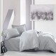 Lenjerie de pat din bumbac satinat alb Elegant White de la CottonBox