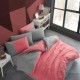 Lenjerie pat 1 persoana poplin percale, Hobby Home, Diamond Coral, Anthracite