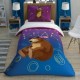 Pătură de lux Disney Masha și Ursul, 160x220cm, roz, model cu mesaj You are my Sun
