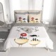 lenjerie de pat, bumbac ranforce, lenjerie dublu, roz pal, imprimeuri de pisicuțe, fundițe, design jucăuș, Club Cotton Pisy Cats
