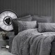 Lenjerie de pat Sooty-Grey cu nuanțe de gri și negru, imprimeuri delicate