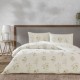 Lenjerie de pat TAC Elira din bumbac 100% ranforce alba cu imprimeu floral elegant
