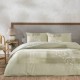 Lenjerie de pat TAC Elira din bumbac 100% ranforce alba cu imprimeu floral elegant
