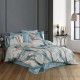 Lenjerie pat dublu bumbac ranforce 4 piese, cearceaf pat 240x260cm, Dream Sirus