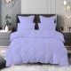 Llenjerie de pat din finet gri închis cu pliuri decorative, 6 piese