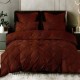 Llenjerie de pat din finet gri închis cu pliuri decorative, 6 piese