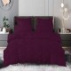 Llenjerie de pat din finet gri închis cu pliuri decorative, 6 piese