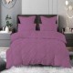 Llenjerie de pat din finet gri închis cu pliuri decorative, 6 piese
