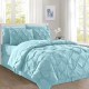Llenjerie de pat din finet gri închis cu pliuri decorative, 6 piese
