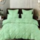 Llenjerie de pat din finet gri închis cu pliuri decorative, 6 piese