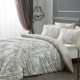 Lenjerie de pat paisley crem TAC Crosby, model paisley pe fundal crem, set de 7 piese din bumbac satinat