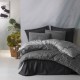 Lenjerie pat lux, bambus si bumbac satinat, Cotton Box, Mink