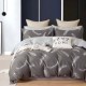 Lenjerie de pat percale cu pene albe, din bumbac 100%, set de 4 piese, pat dublu, fabricată în România