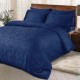 Lenjerie de pat TAC Jakar Brinley Lacivert, bumbac 100% satinat, design jacquard, nuanțe albastru, set 6 piese.