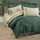 Lenjerie de pat din bumbac satinat Brode Saten Cotton Box, set 6 piese, design elegant cu broderii subtile, culoare alb pur.