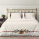 Set 2 fete de perna Craciun Holly 50x70cm din bumbac 100% cu clopotei si crengute de brad