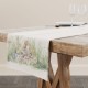 napron Paste 40x150 cm bumbac 100% Vinca cu iepuras si flori pastelate