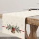 Set 2 fete de perna Craciun Holly 50x70cm din bumbac 100% cu clopotei si crengute de brad