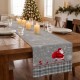 Napron Craciun Checo bumbac 100% verde-rosu cu carouri si accente festive