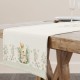 napron Paste 40x150 cm bumbac 100% Vinca cu iepuras si flori pastelate
