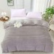 Pătură cocolino rosie 200x230 cm cu dungi catifelate în relief – model Line
