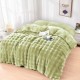 Patura cocolino antracit 200x230cm, imitatie a blanii de iepure, moale si calduroasa