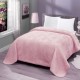 Patura embosata gri 200x220cm, design modern în relief zig-zag
