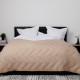 Pilota gri deschis lana 100% naturala Pucioasa 200x215 cm, fata damasc, confort si caldura pentru noptile reci de iarna